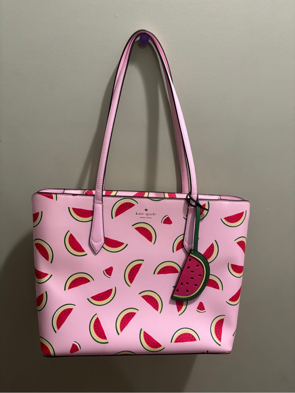Kate Spade Marlee Pink Watermelon Print Tote Bag